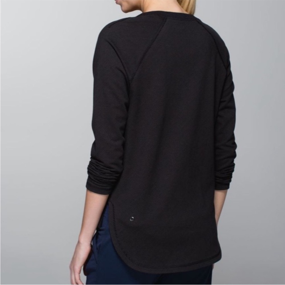 Lululemon After Asana Pullover Telemark Print Black / Black Size 8 - Picture 2 of 11